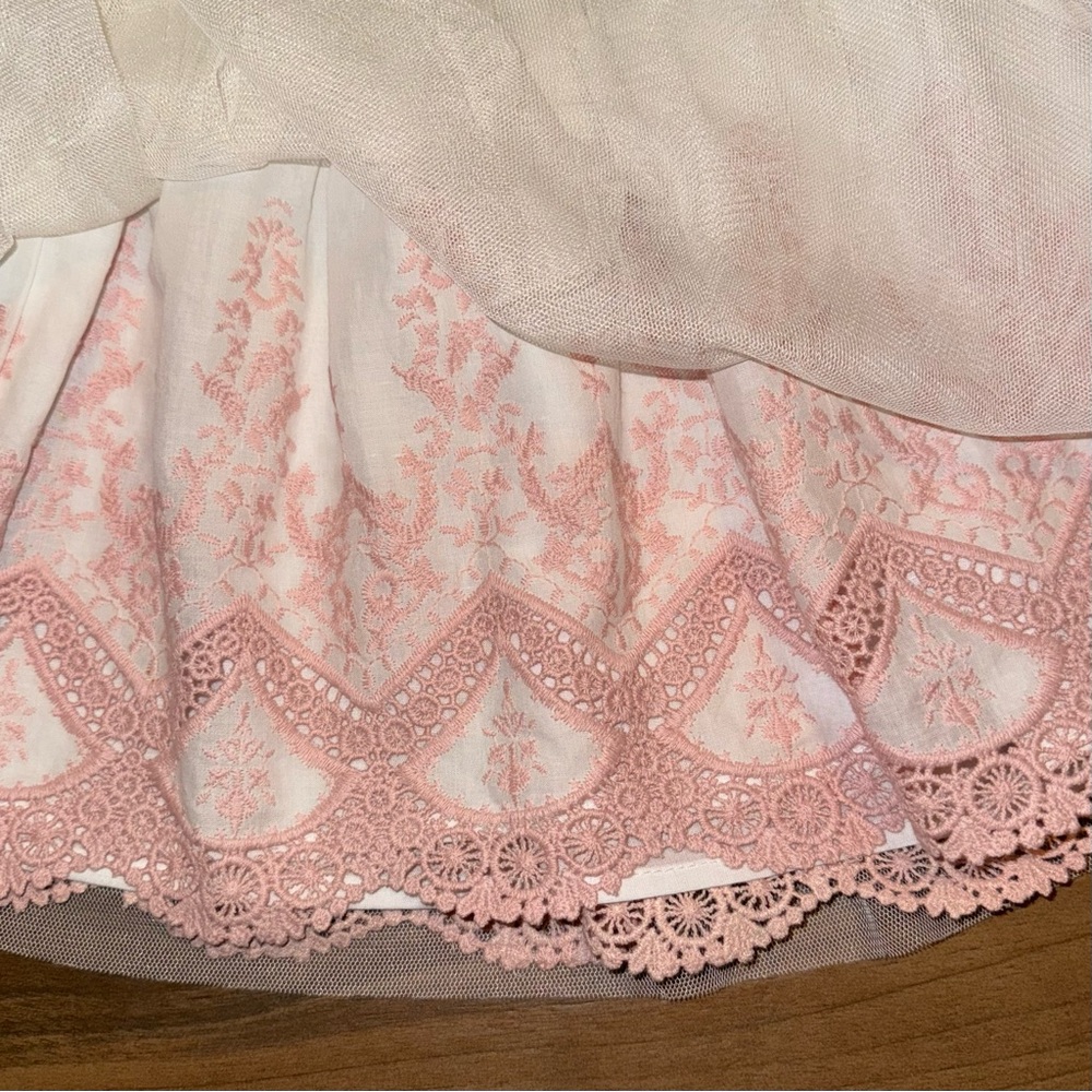 Elegant Pink and White Lace Skirt Toddler Sz. 4T